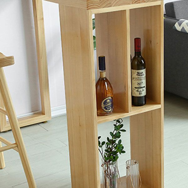 Solid Wood Bar Table Set 1/2/3 Pieces Rectangular Bar Stool and Table Set