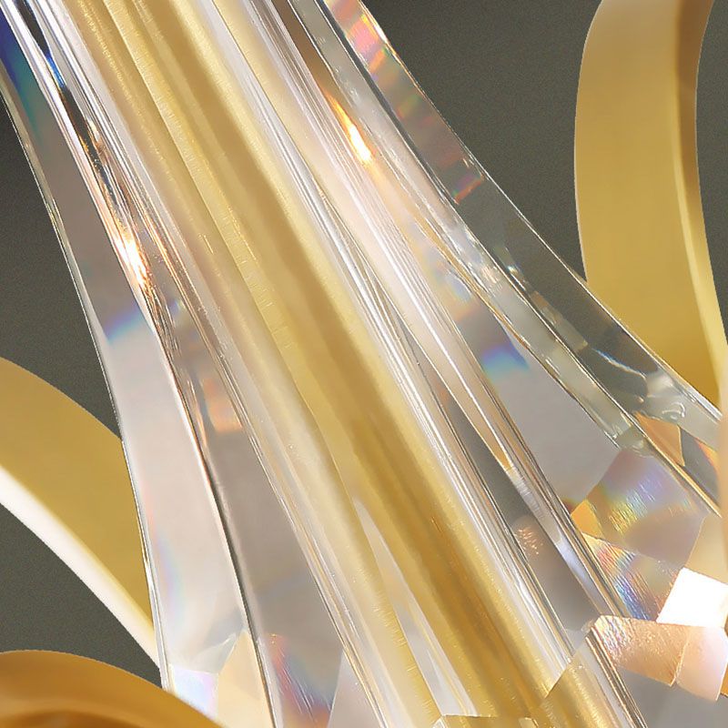 Light Luxury Crystal Ceiling Lamp Cylinder Shape Ceiling Light for Bedroom