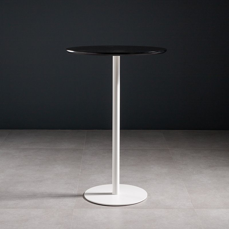 Solid Wood Pub Table 41-inch Bar Height Industrial Round Bar Table for Indoor