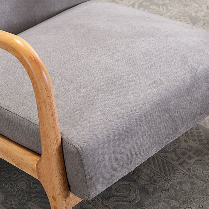 Lounge Accent Arm Chair Cotton Blend with Basic Four Legs and Pillow Back