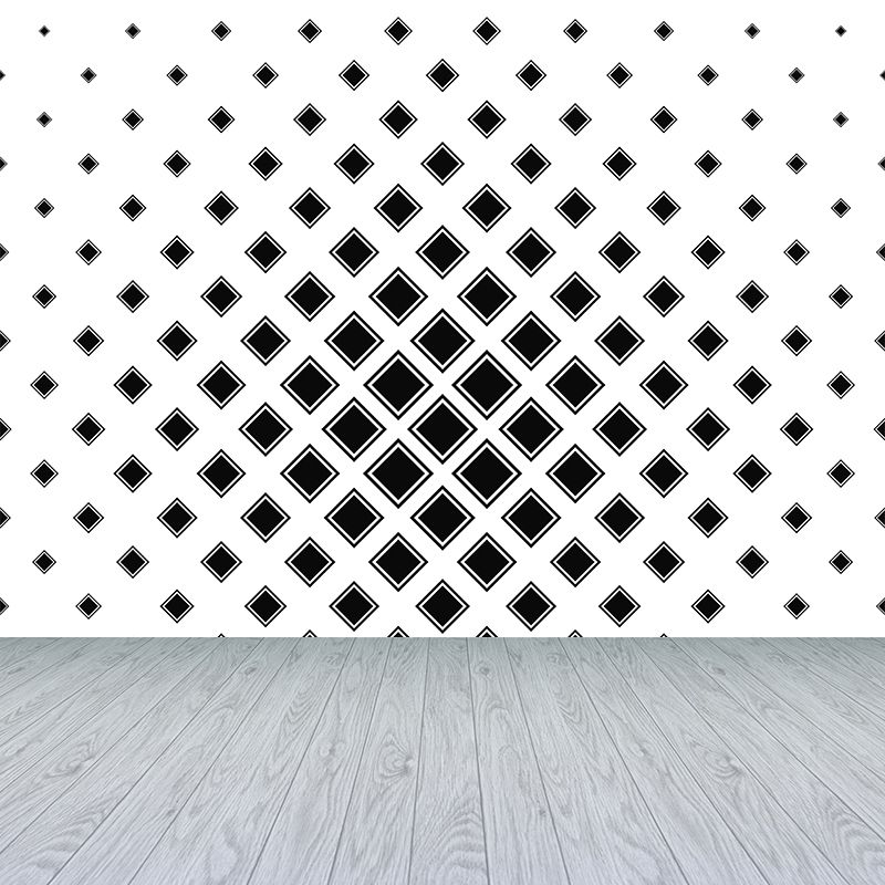 Contemporary Geometric Mural Wallpaper Square Illustration Multiple Sizes Available