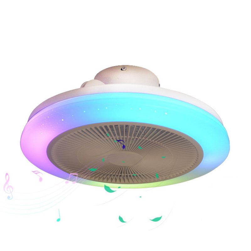 RGB FLUSH MONGO LUCHA Luz de dormitorio moderno Bluetooth Música Semi-Flush Mount Light