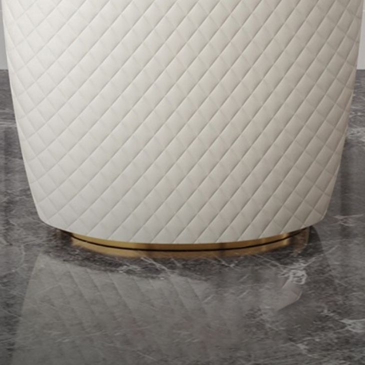 5 Storage Drawers Vanity Set Straight Feet Dresser with Padded Stool