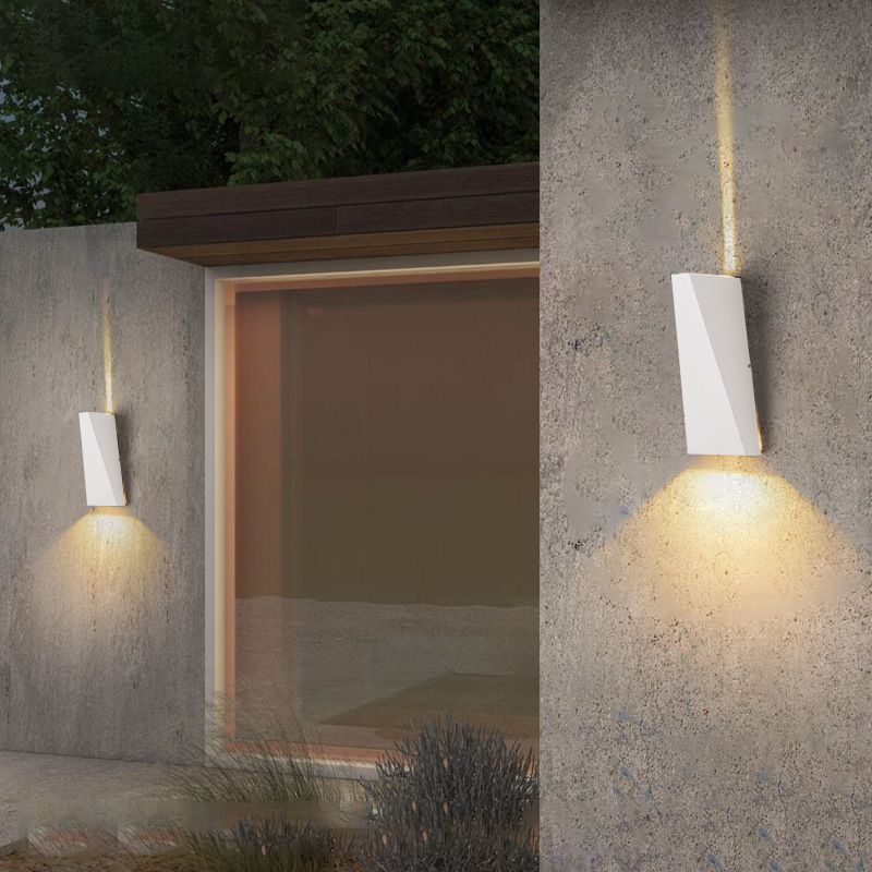 Minimalismo Lámpara de montaje en la pared de aluminio de aluminio al aire libre de aluminio