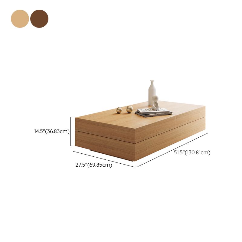 Modern Coffee Table Black Wood Coffee Cocktail Table with Storage