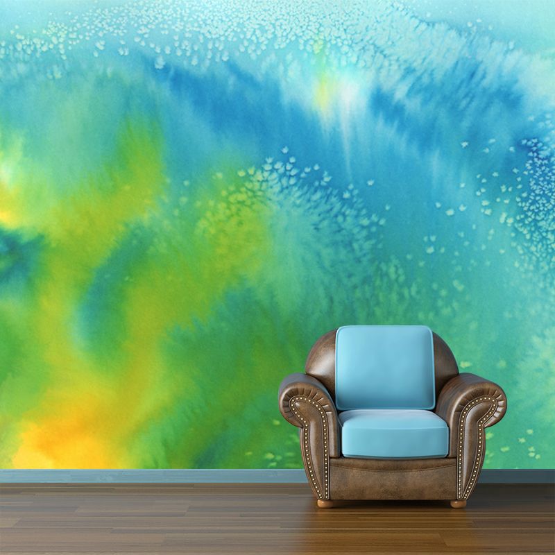 Green Plants Paint Mural Decal Stain-Resistant Artistry Living Room Wall Covering