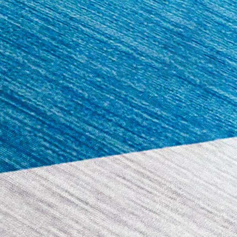 Green Contemporary Rug Polyester Abstract Print Rug Washable Rug for Drawing Room