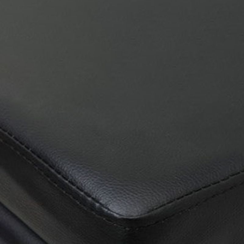 Modern Square Storage Ottoman Contrast Color PU Leather with Storage Pouf Chair