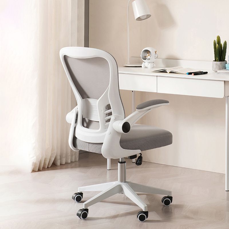 Padded Arms Office Chair Swivel Adjustable Seat Height Chair with Caster Wheels