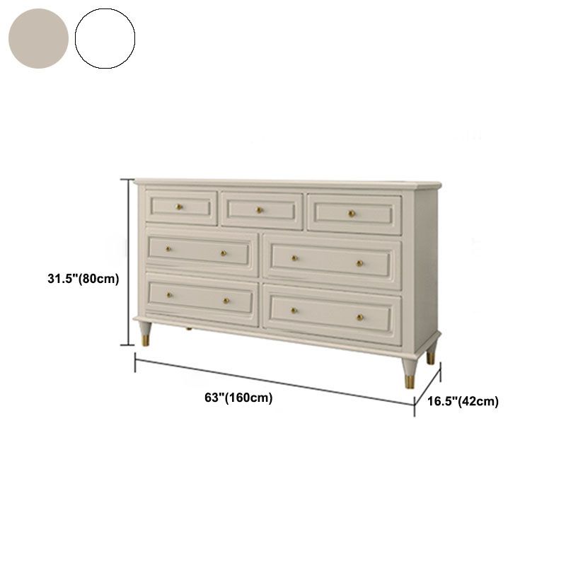 Glam Horizontal Storage Chest Bedroom 16.2" Wide Wooden Chest with Drawers