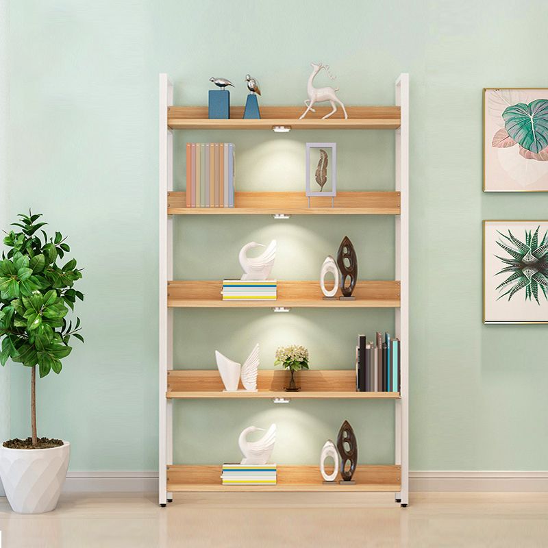 Modern Engineered Wood Bookshelf Etagere Open Shelf Vertical Bookcase
