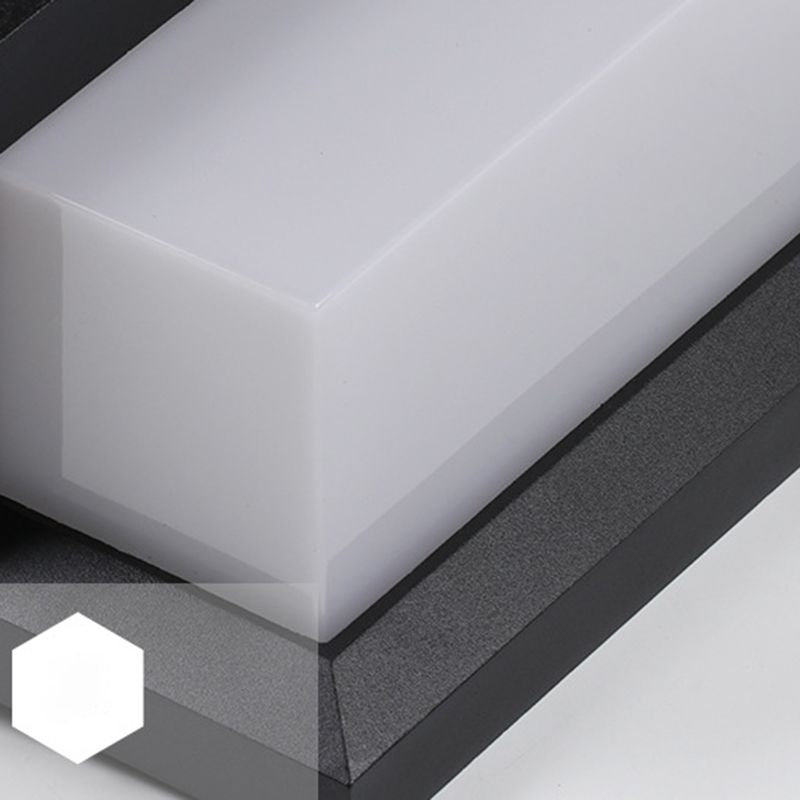 Éclairage mural de nuance géométrique moderne Métal de style simple 1 Lumière Lumière Lumière en noir