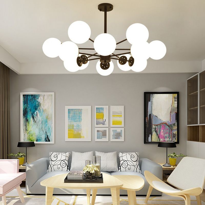 Lustre de lustre en verre luminaire de lustre moderne Light pour le salon