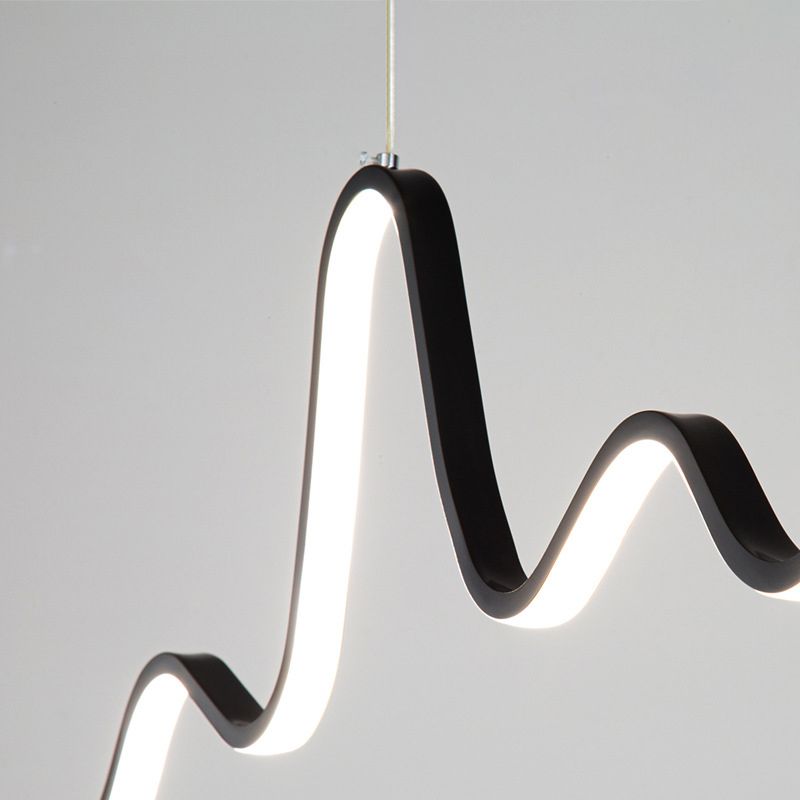 Modern Style Geometric Shape Island Pendant Metal Island Light Fixtures for Dining Room