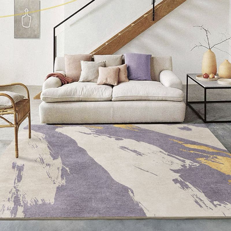Light Brown Color Lump Rug Polyester Modern Rug Washable Rug for Living Room
