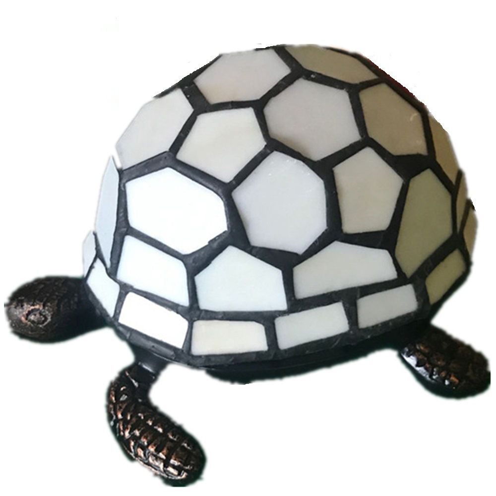 Turtle Nightstand Lamp Single-Bulb Stained Glass Tiffany-Style Table Light Ideas for Restaurant
