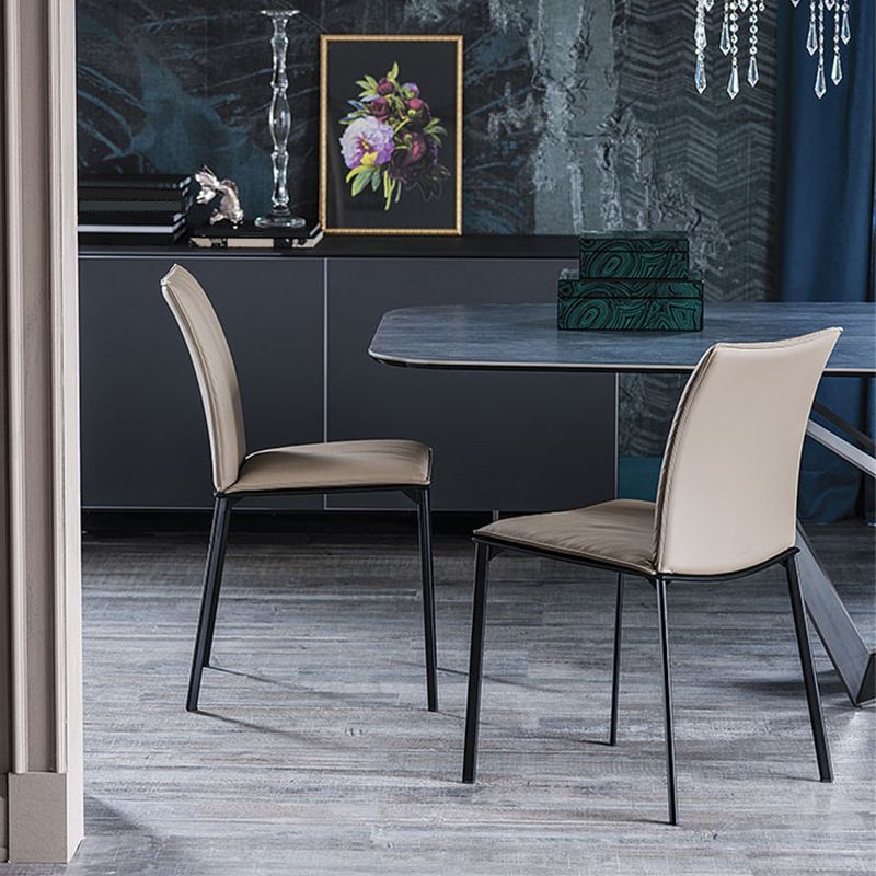 Contemporary Upholstered Dining Chairs Kitchen Dining Chair in White