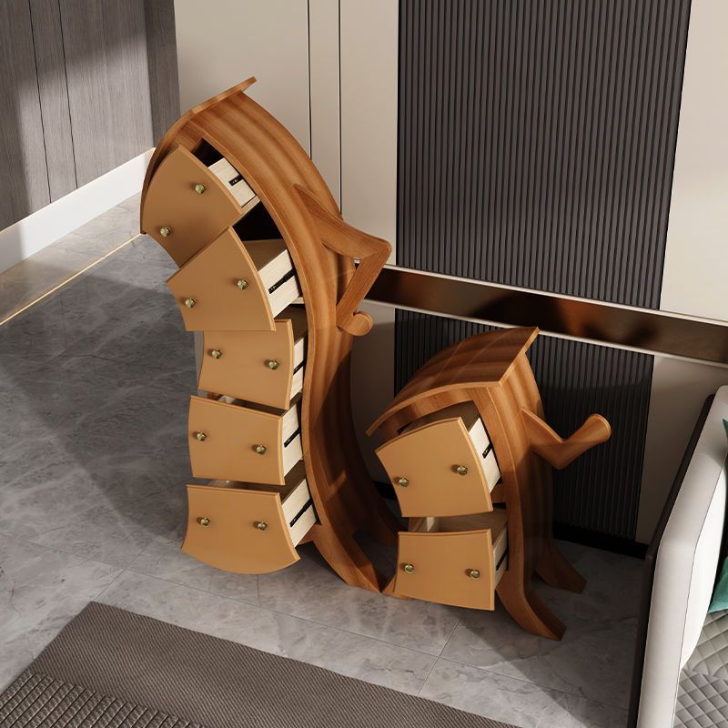 Glam Lingerie Chest Birch Vertical Storage Chest with Drawers for Bedroom