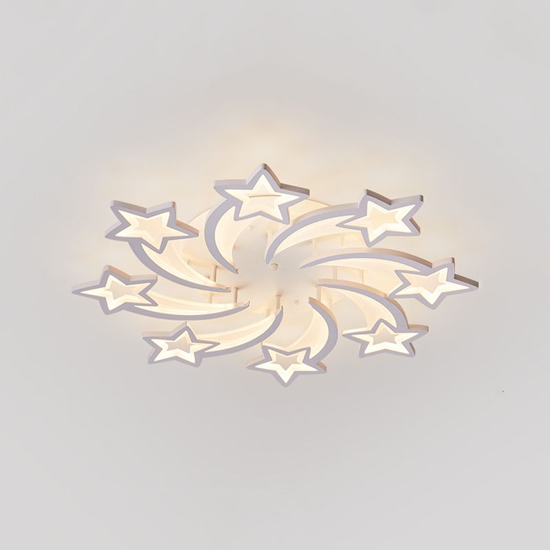 Montaggio di metallo a sfioramento Luce a soffitto LED in stile moderno bianco vicino alla lampada del soffitto