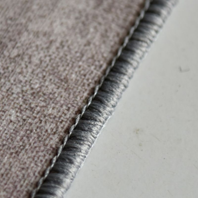 Apricot Modern Area Carpet Plain Pattern Polyester Area Rug Non-Slip Backing Rug for Living Room