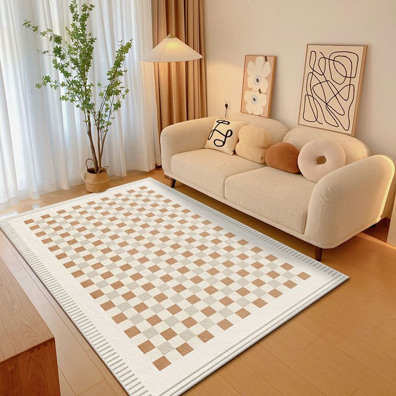 Simplicity Carpet Modern Area Rug Polyester Stain Resistant Area Rug for Living Room