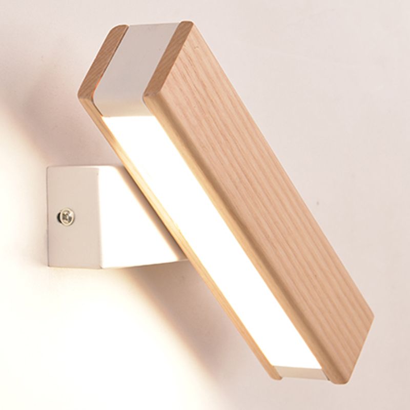 Sombra cuadrada de madera de madera Distone de estilo moderno Luz de pared de luz individual