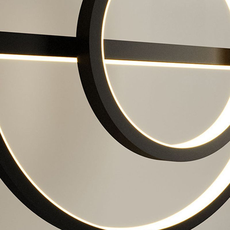 3-Lights Geometric Island Light Modern Metal LED Island Pendant for Living Room