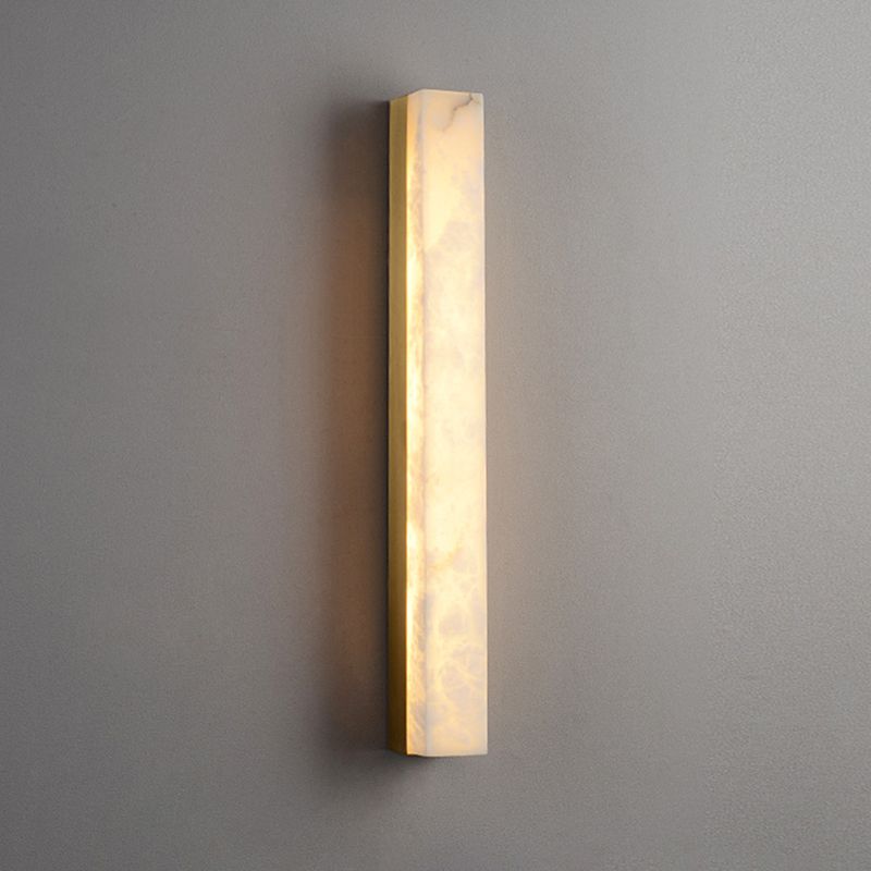 Marble Contemporary Wall Sconce 1-Light Linear Wall Mounted Lighting for Living Room