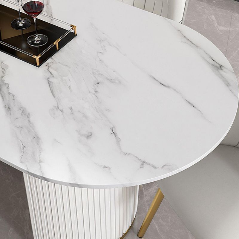 Sintered Stone Dining Table White Traditional Luxury Dining Table