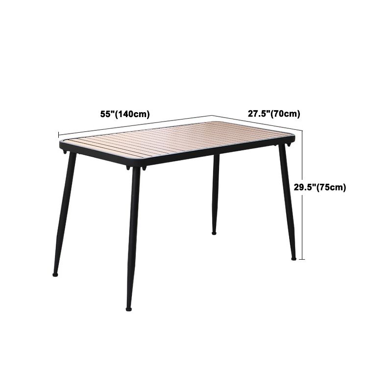 Modern Style Metal Dining Table Set 1/2/3/5/7 Pieces Outdoor Dinette Set