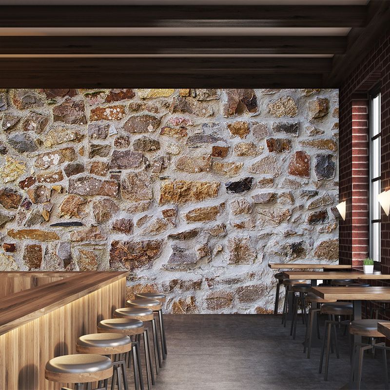 Countryside Style Brick Wall Covering Murals Sitting Room Wall Decor, Waterproofing