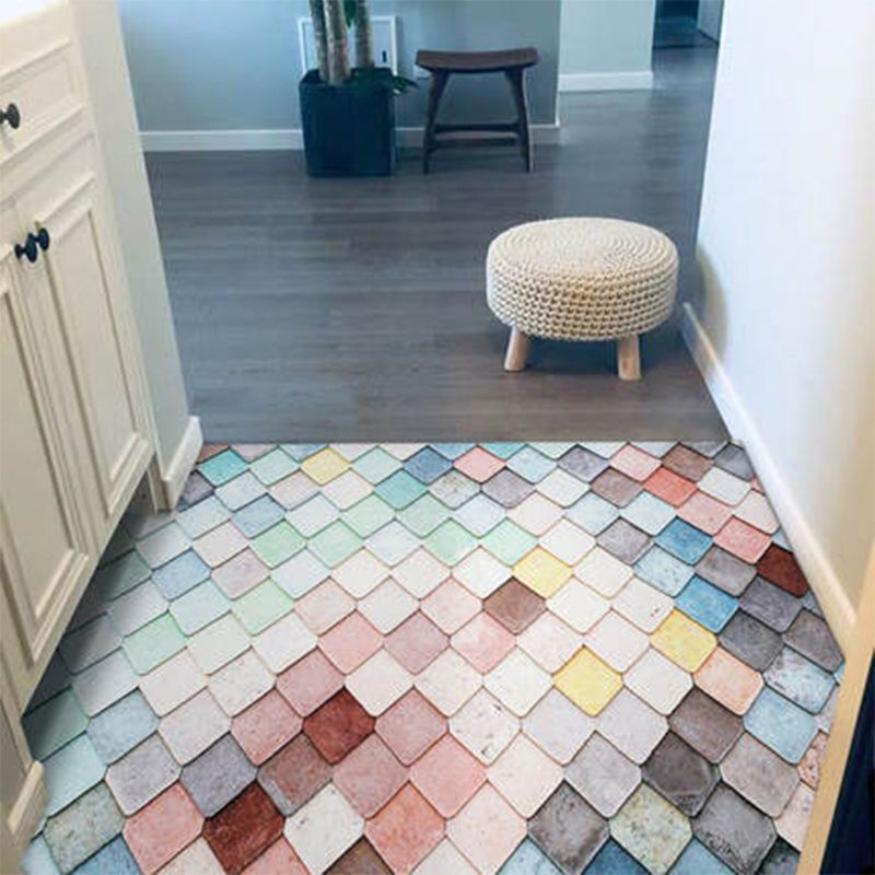 Fashion Boho Chic Rapis multi-couleurs Rhombus Printing Machine Machine de tapis Animable Animage Anti-Slip Tapis pour la maison