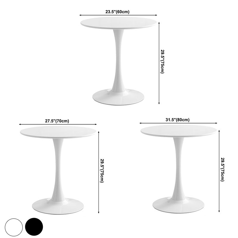 Eenvoudige stijl huis vaste houten eettafel ronde vormtafel met tulpbasis