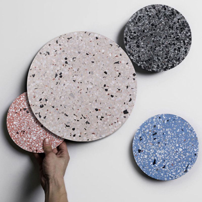 Nordic Style LED Wall Light Geometry Round Colorful Wall Lamp with Stone Shade for Bedroom