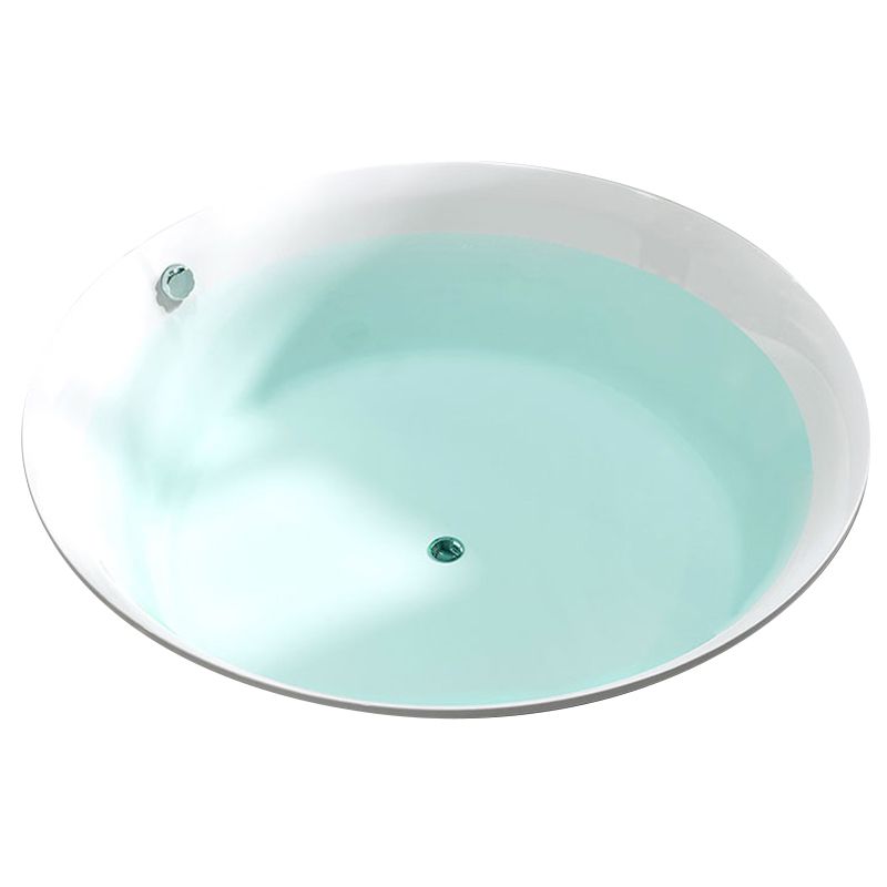 Drop-in Acrylic Round Bathtub Modern Air/ Whirlpool Bathtub in White