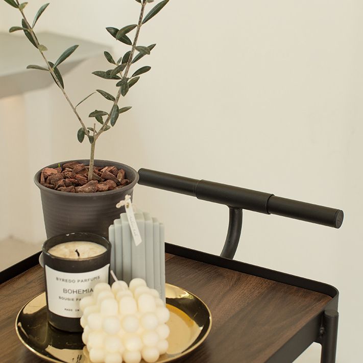 Modern 35.43"H Rolling Kitchen Cart Metal Rectangular Kitchen Island Cart