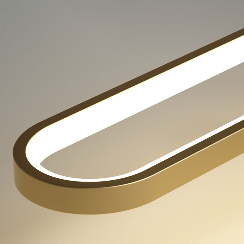 Aluminium LED Linear Pendant Light in Modern Concise Style Silica Gel Chandelier for Living Room