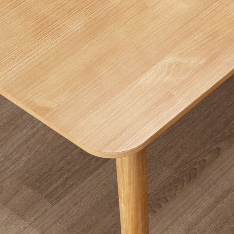 Comedor sencilla mesa de comedor rectangular de madera maciza con base de 4 patas