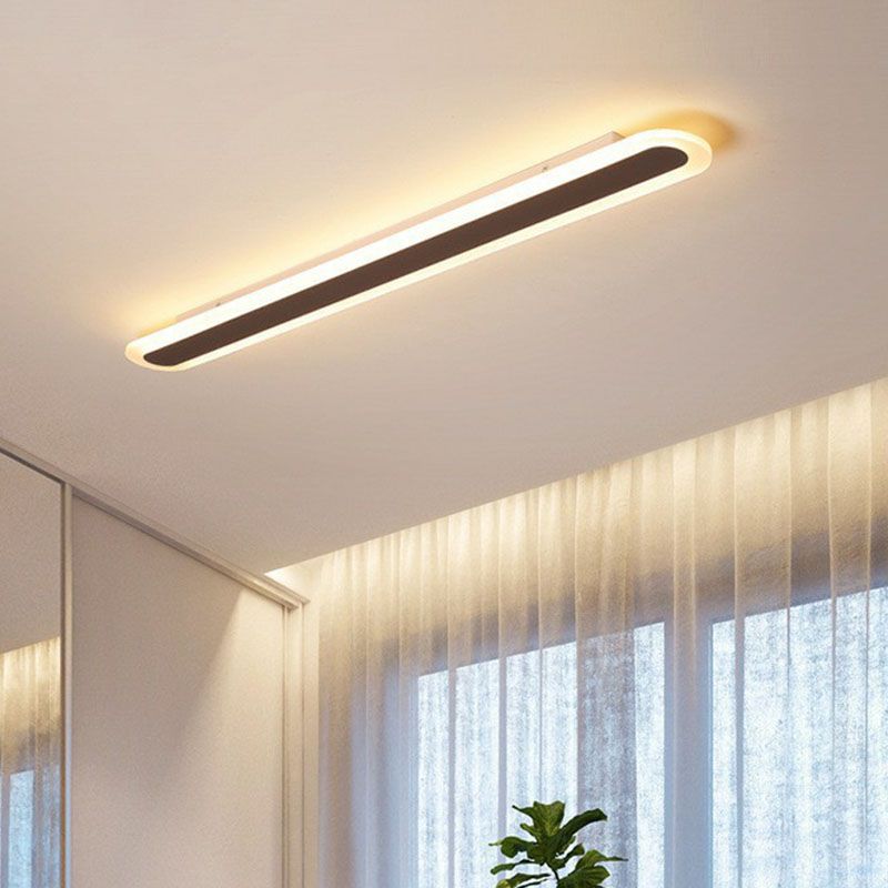 Linear Ultra Thin Flush Mount Lighting Minimalist Acrylique Living Room LED Flush Mount Fixture