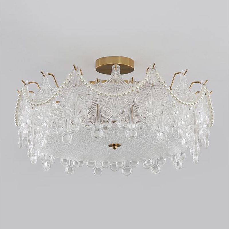 Creative Ceiling Light Contemporary Glass Flush Mount Light Fixture for Sitting Room