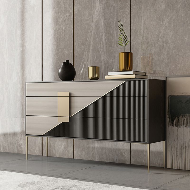Glam Horizontal Storage Chest with Soft-Close Drawers for Home