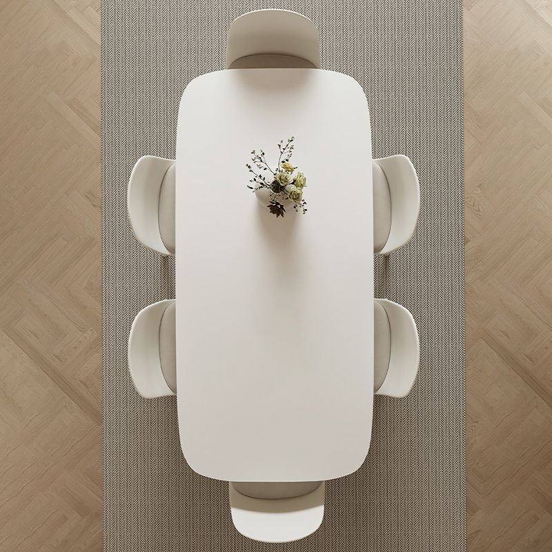 Modern Dining Set 1/3/5 Pcs Sintered Stone Dining Table with Upholstered Chairs