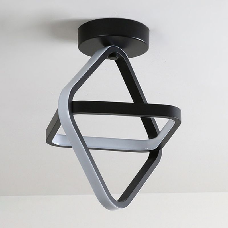 Líneas geométricas simplicidad LED luz de techo estilo nórdico Mini dormitorio pasillo montaje empotrado accesorio de iluminación
