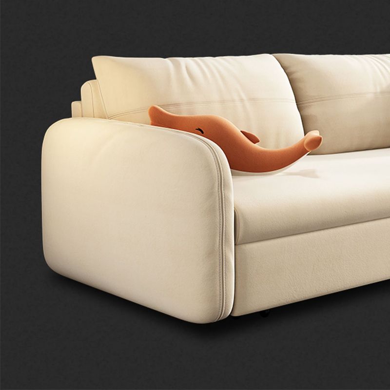 Modern Futon Sofa Bed 30.31" Wide Fabric Storage Futon with Storage