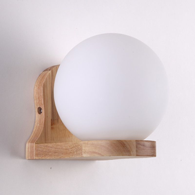 Modern Style Global Wall Light Sconces Wood 1 Light Wall Mounted Lamps