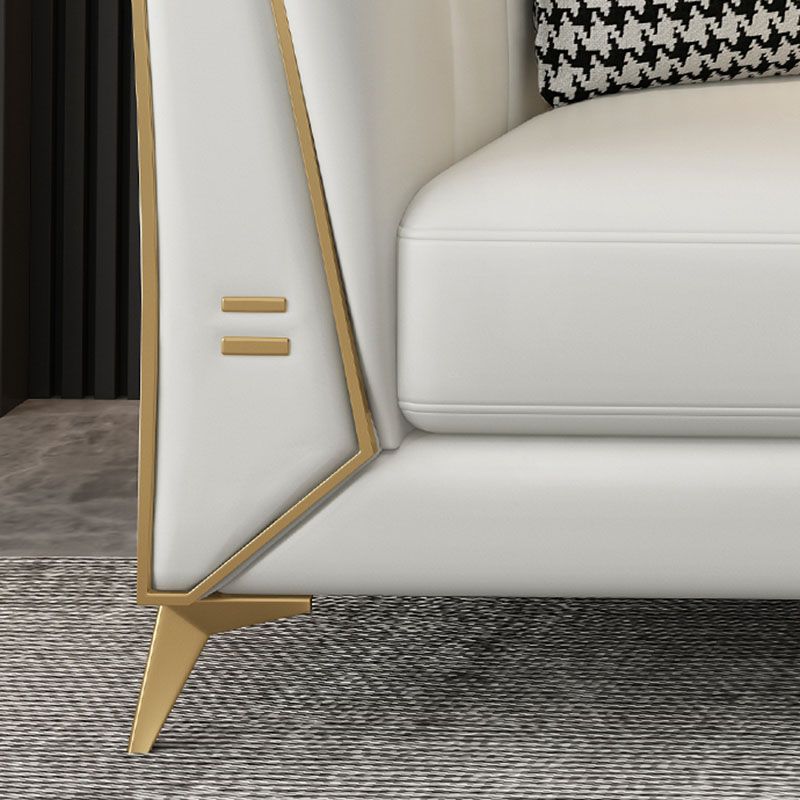 30.7" H Contemporary Faux Leather Tuxedo Sofa for Living Room