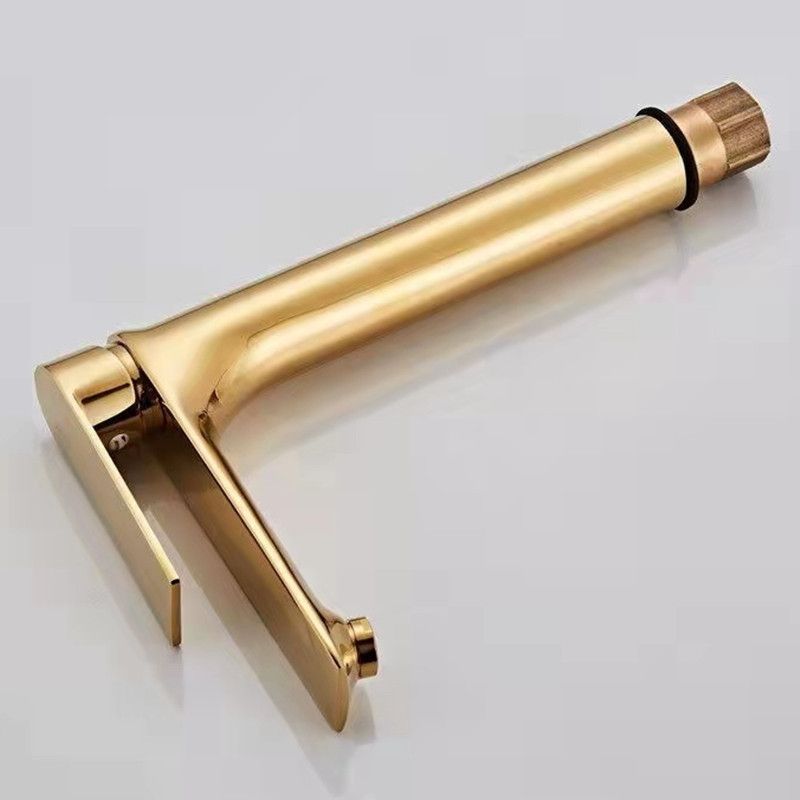 Modern Style Vessel Sink Faucet Lever Handle Copper Low Arc Vessel Faucet