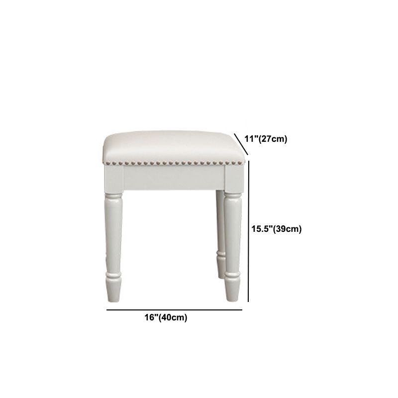 29.5"height Wood Flip-Top Makeup Vanity with Drawers and Mirror, White