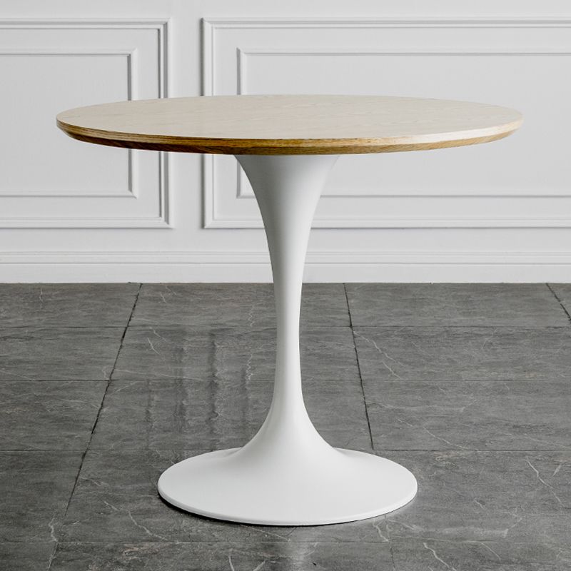 Mesa de comedor de estilo moderno Mesa de comedor de madera redonda con base de tulipán para uso en el hogar