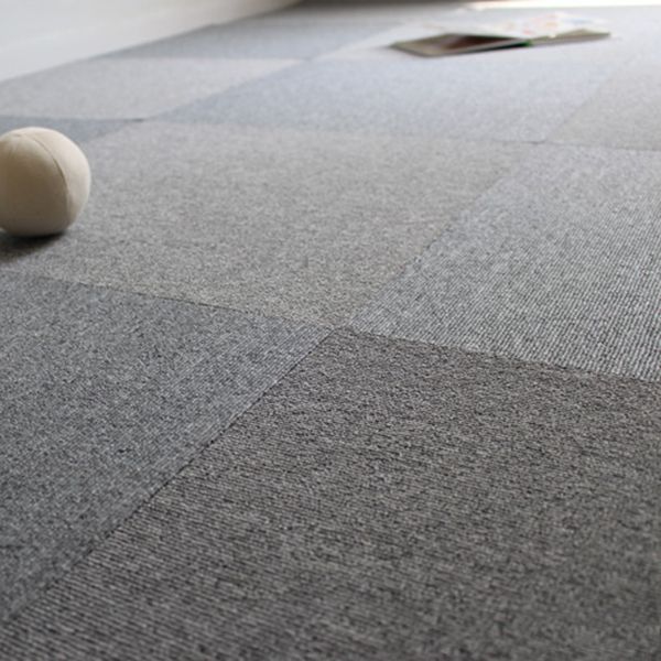 Carpet Tile Non-Skid Fade Resistant Solid Color Self Peel and Stick Carpet Tiles Bedroom